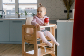 Modulaire leertoren met kinderstoel - Naturel