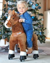 Ponycycle - Bruin paardje met witte hoefjes