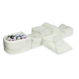 Foam speelset met ballenbak en 100 ballen - marble