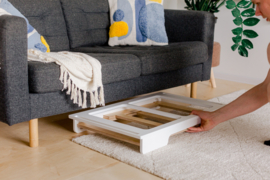 Inklapbare sensorische tafel met 2 bakken - wit