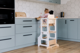 Modulaire leertoren met kinderstoel - Wit