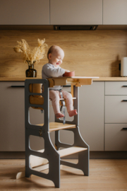 Modulair leertoren met kinderstoel - Grijs