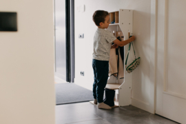 Kindervestiaire met opbergruimte - Wit