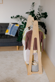 Montessori kledingkast met lades en rechthoekige grepen - Naturel