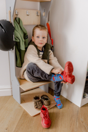 Kindervestiaire met opbergruimte - Grijs