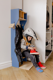 Kindervestiaire met opbergruimte - Blauw