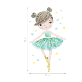 Muursticker Ballerina Mint