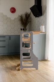 Modulaire leertoren met kinderstoel - Grijs