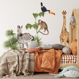 Muursticker kinderkamer Jungle