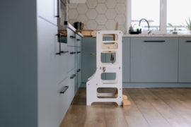 Modulaire leertoren met kinderstoel - Wit