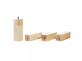 Houten bedpoten 10 cm of 20 cm
