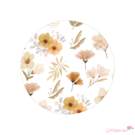 Muursticker cirkel bloemen