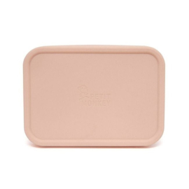 Petit Monkey - RVS Lunchbox roze