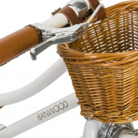 Witte Banwood Classic fiets Inclusief helm