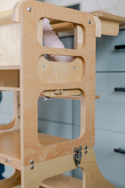 Modulaire leertoren met kinderstoel - Naturel