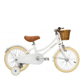 Witte Banwood Classic fiets Inclusief helm