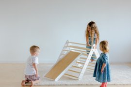 Pikler Driehoek Montessori Klimrek met Glijbaan - Wit