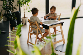 Inklapbare sensorische tafel met 2 bakken - zwart