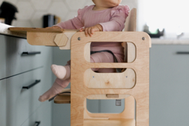 Modulaire leertoren met kinderstoel - Naturel