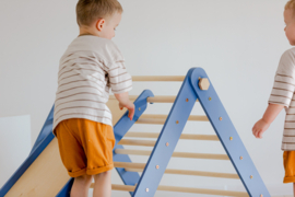Pikler Driehoek Montessori Klimrek met Glijbaan - Blauw