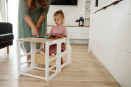 Modulair leertoren, keukenkruk en bureau - Wit