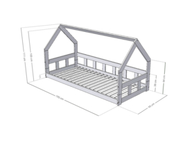 Laag bedhuisje modulair - FENCE