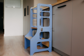 Modulair leertoren, keukenkruk en bureau - Blauw