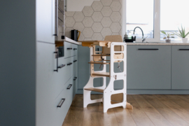 Modulaire leertoren met kinderstoel - Wit