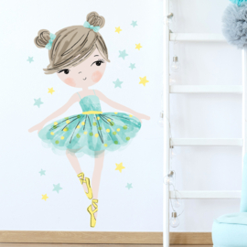 Muursticker Ballerina Mint