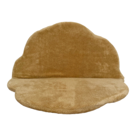 Zachte teddy speelmat in vorm van een wolkje - oker