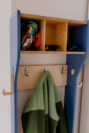 Kindervestiaire met opbergruimte - Blauw