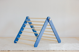Pikler Driehoek Montessori Klimrek met Glijbaan - Blauw