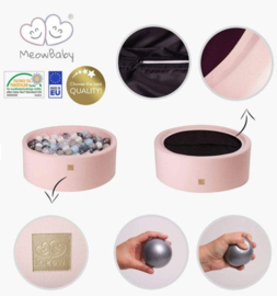 Foam speelblokken met ballenbak en 200 ballen (zelf samenstellen) - Roze