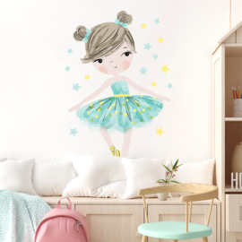 Muursticker Ballerina Mint