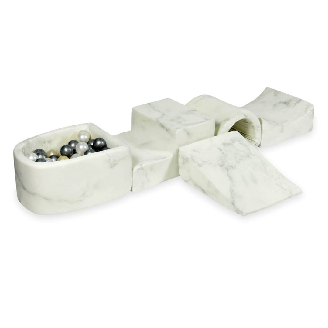 Foam speelset met ballenbak en 100 ballen - marble