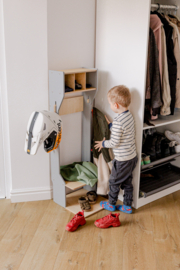 Kindervestiaire met opbergruimte - Grijs