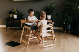 Inklapbare sensorische tafel met 2 bakken - zwart