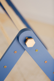 Pikler Driehoek Montessori Klimrek met Glijbaan - Blauw