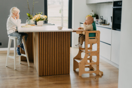 Modulair leertoren met kinderstoel - naturel