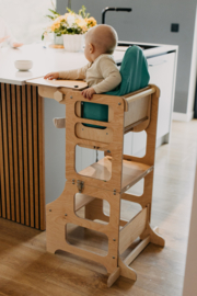 Modulair leertoren met kinderstoel - naturel