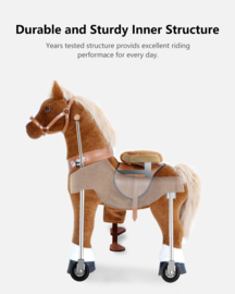 Ponycycle - Bruin paardje met witte hoefjes