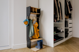 Kindervestiaire met opbergruimte - Zwart