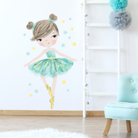 Muursticker Ballerina Mint