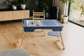 Inklapbare sensorische tafel met 2 bakken - blauw