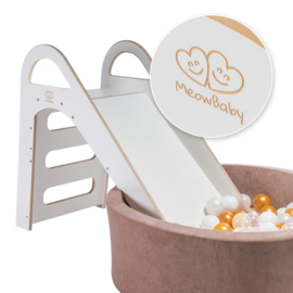 Meow Baby houten glijbaan - wit