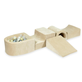 Foam speelset met ballenbak - beige