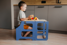 Modulair leertoren, keukenkruk en bureau - Blauw