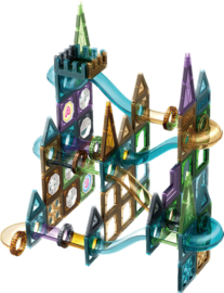 Magnetische bouwblokken en knikkerbaan 254 stuks met verschillende kleuren