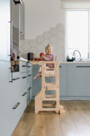 Modulaire leertoren met kinderstoel - Naturel