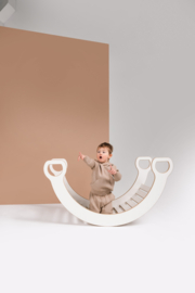 3-in-1 Montessori klimboog met Tafel en Glijbaan - ladder